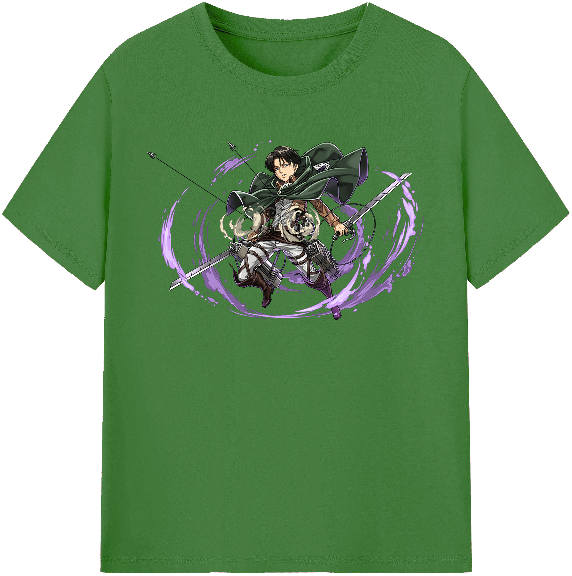 （画像用） 進撃の巨人 リヴァイ·アッカーマン Attack on Titan Levi Ackerman レディースカジュアルプリントTシャツ（綿100％）